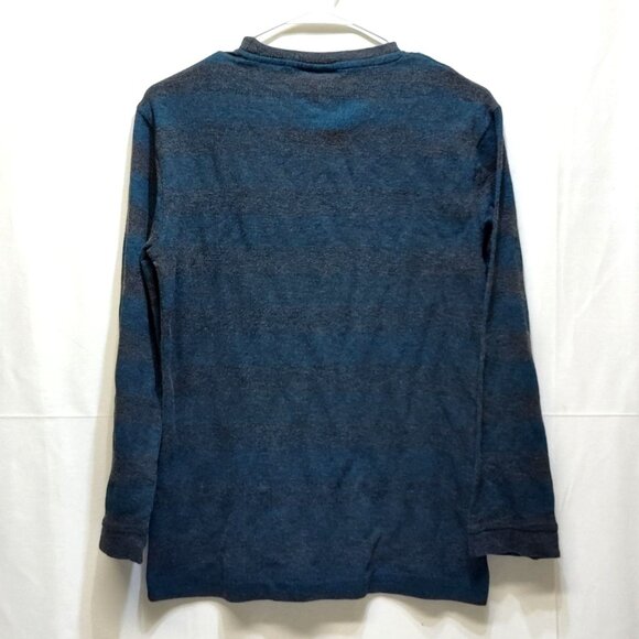 Southpole Striped Long-Sleeve Thermal Shirt Large Embroidered "SP" Logo Crewneck - Picture 5 of 8